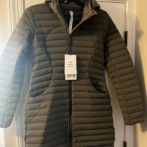 Lululemon Pack It Down Jacket Long sz 8 nwt grey sage